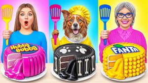 Кулинарный Челлендж_ Я против Бабушки с Животными от Multi DO Smile