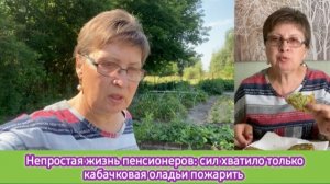 Непростая жизнь на пенсии: сил хватило только кабачковые оладьи пожарить
