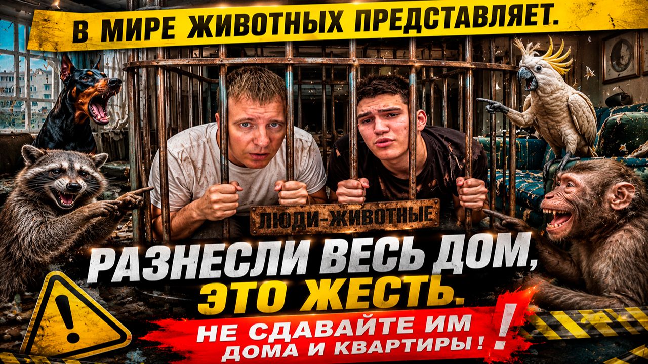 В МИРЕ ЖИВОТНЫХ - ВИТАЛИЙ РЕУТОВ И СТЕПАН БЕРКУТОВ | НЕ СДАВАЙТЕ ИМ ДОМА И КВАРТИРЫ #e1 #бородин смотреть онлайн