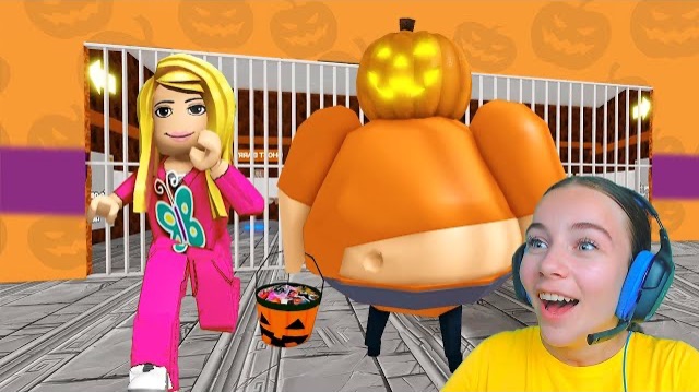 ПОБЕГ ОТ БАРРИ НА ХЭЛЛОУИН в ROBLOX! смотреть онлайн