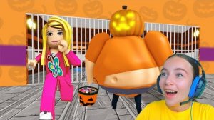 ПОБЕГ ОТ БАРРИ НА ХЭЛЛОУИН в ROBLOX!