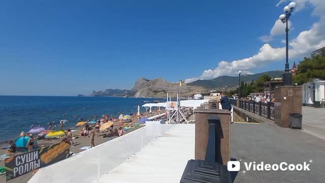 Крым. Судак. Кипарисовая аллея, набережная, море, обстановка 21.07.2026 г. смотреть онлайн
