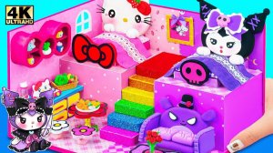 Постройте милый домик My Melody со спальней Hello Kitty и фиолетовой комнатой для Куроми 💜 Мини