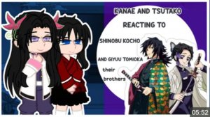 • Kanae And Tsutako Reacting To Shinobu Kocho And Giyuu Tomioka 🌊🦋 •, Gacha Club 🇧🇷🇺🇸