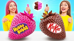 Жевательная Резинка vs Шоколадная Еда Челлендж # Кухонные Лайфхаки и Хитрости от Multi DO Chall