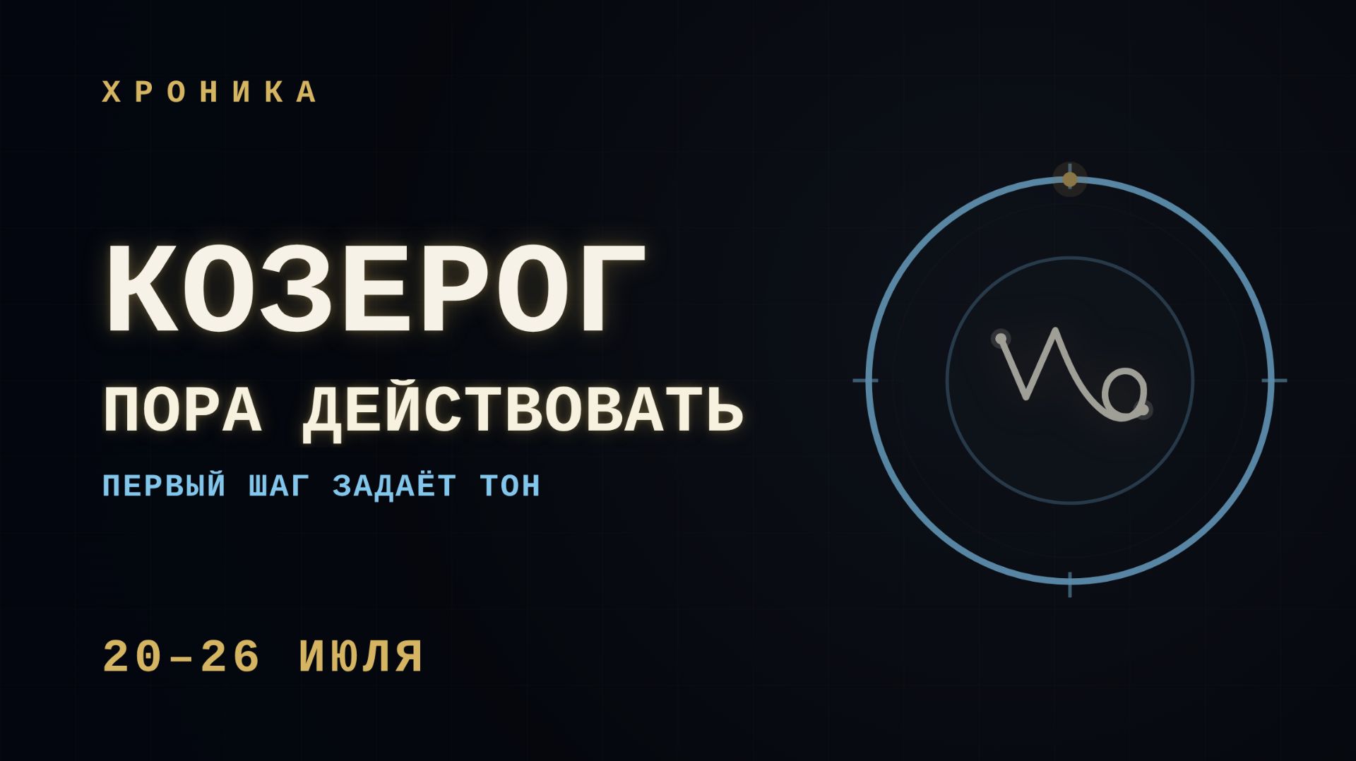КОЗЕРОГ: контроль или переоценка плана | 20–26 июля