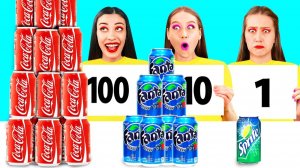 100 Слоев Еды Челлендж # Забавные Лайфхаки с Едой