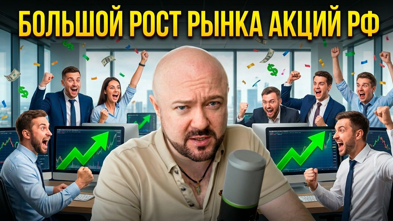 Большой рост российского рынка акций. Что происходит и что изменилось. Инвестиции сегодня. Прогноз. смотреть онлайн