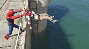 GTA 5 Эпичные Падения _ Человек-паук серия 18 (Смешные Моменты)