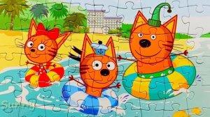 Три Кота и Морские Приключения Котят - Сборник пазлов для детей