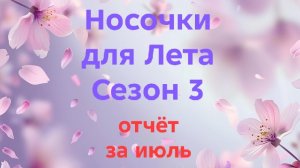 20-07-2026🧦СП Носочки для Лета 🧦Сезон 3🧦отчёт за июль🧦👍🔥