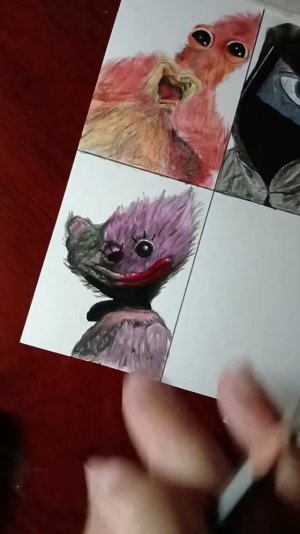 Красиво рисуем монстров Poppy Playtime! от J_InspiraArte и Buggy Huggy (музыкальный трек)