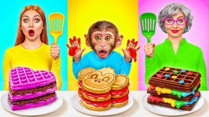 Кулинарный Челлендж_ Я против Бабушки с Обезьяной от Multi DO Smile