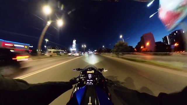 4K AI Video Night Ride Yamaha R1