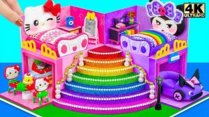 (УДИВИТЕЛЬНО) Сделайте милый дом My Melody с двумя спальнями и фиолетовой комнатой для Куроми ❤
