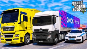 СКОЛЬКО ЗАРАБАТЫВАЮТ ДАЛЬНОБОЙЩИКИ? ВПЕРВЫЕ ЗА РУЛЕМ ТЯГАЧА MERCEDES - РЕАЛЬНАЯ ЖИЗНЬ В GTA 5🌊ВОТЕР