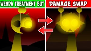INCREDIBOX SPRUNKI: WENDA TREATMENT 💊 НО DAMAGE SWAPPED 💥 VS ФАЗА 9 ЖИВАЯ! ⚡🔀