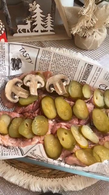 Мясо с грибами