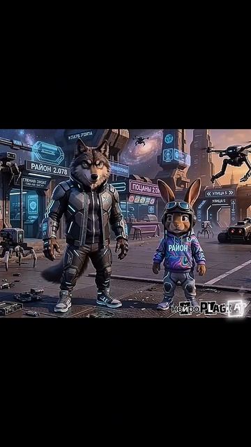 Кибер-Заяц разнёс Волка одной кнопкой 😂 #3danimation #shortvideo #gaming #animation #ai