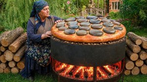 Готовлю мясной пирог на горячих камнях. Жизнь в Азербайджане