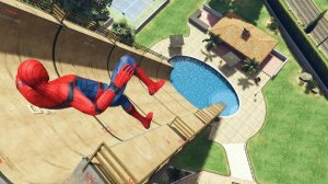 GTA 5 Крутые полёты и кувырки _ Спайдермен выпуск 47 (Шутливая физика)