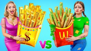 Челлендж. Шоколадная еда vs. Настоящая еда # Дорогая vs Дешевая от Multi DO Challenge