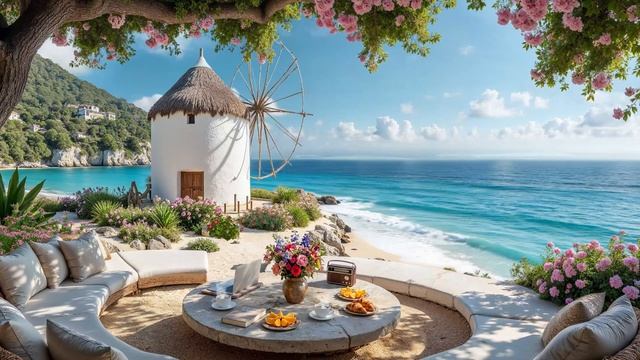 ПРИЯТНЫЙ ДЖАЗ НА МОРСКОЙ ТЕРРАСЕ ☕🌊 ЛЕТНЯЯ МУЗЫКА ДЛЯ СНА И РАССЛАБЛЕНИЯ смотреть онлайн