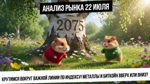 Анализ рынка 22 июля. Каша в рынке РФ! Рост металлов и биткоина - тренд или ловушка?
