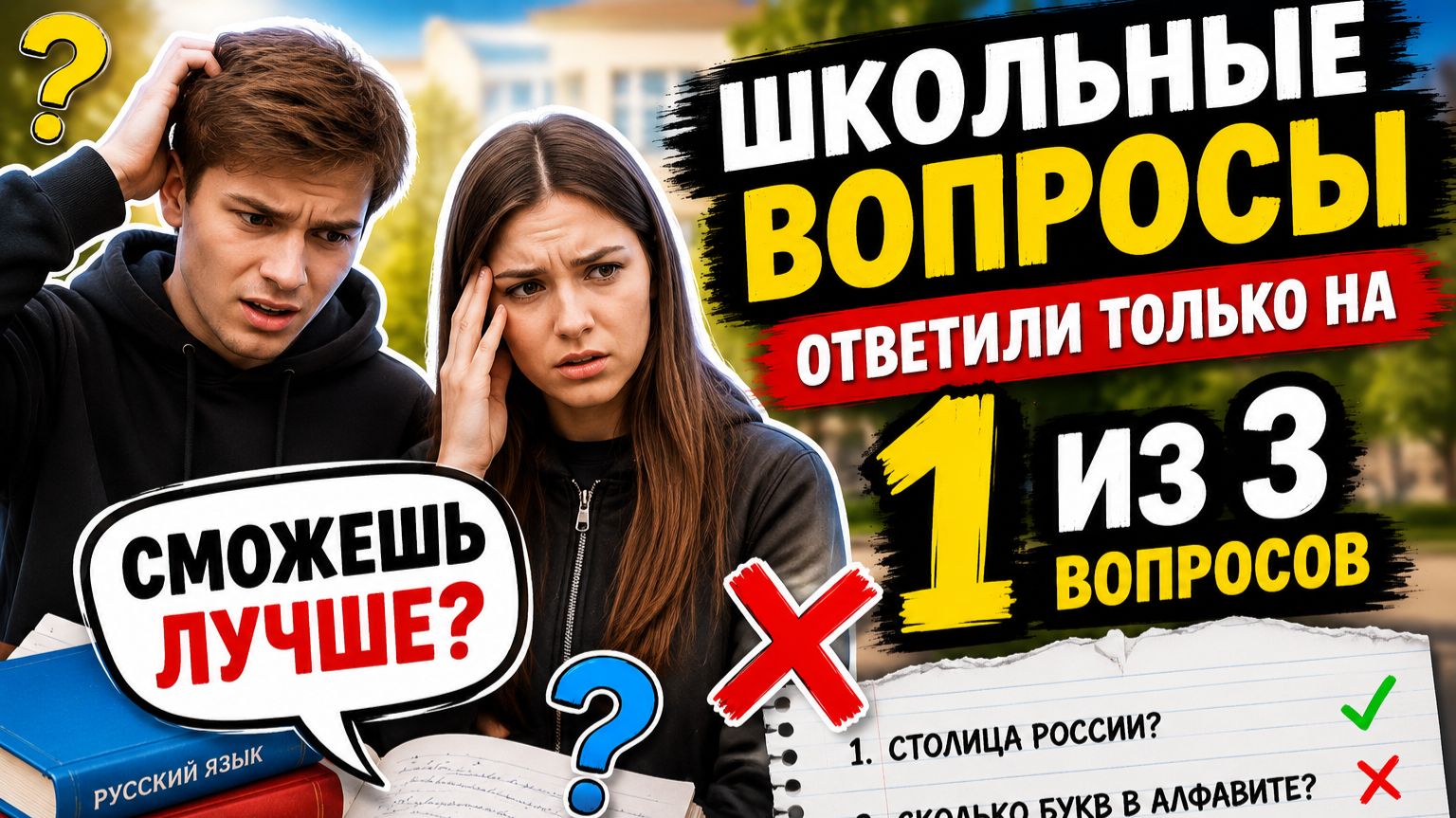 📚❌ Школьные вопросы оказались слишком сложными! 1 из 3 смотреть онлайн