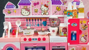 Играем в Милый Розовый кухонный игровой набор! Распаковка и Обзор ярких игрушек! Мультики для детей!