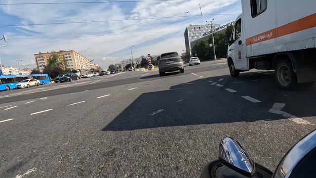 Москва. Мотопрогулка. Утро. Час-пик. Варшавка - Садовое смотреть онлайн