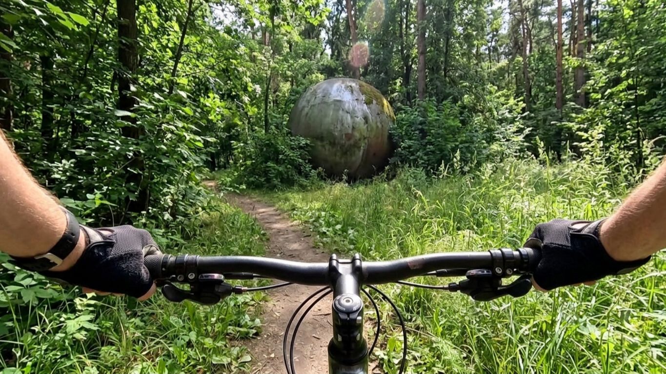 Очень,странная сфера в лесу!!! Для чего она там ... ВелоПрогулка #9 часть 2 смотреть онлайн