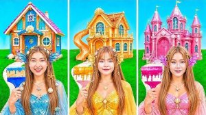 Бедная Vs Богатой Vs Сверхбогатой Русалки Строит Крошечный Дом! У Кого Самый Лучший Крошечный Дом?