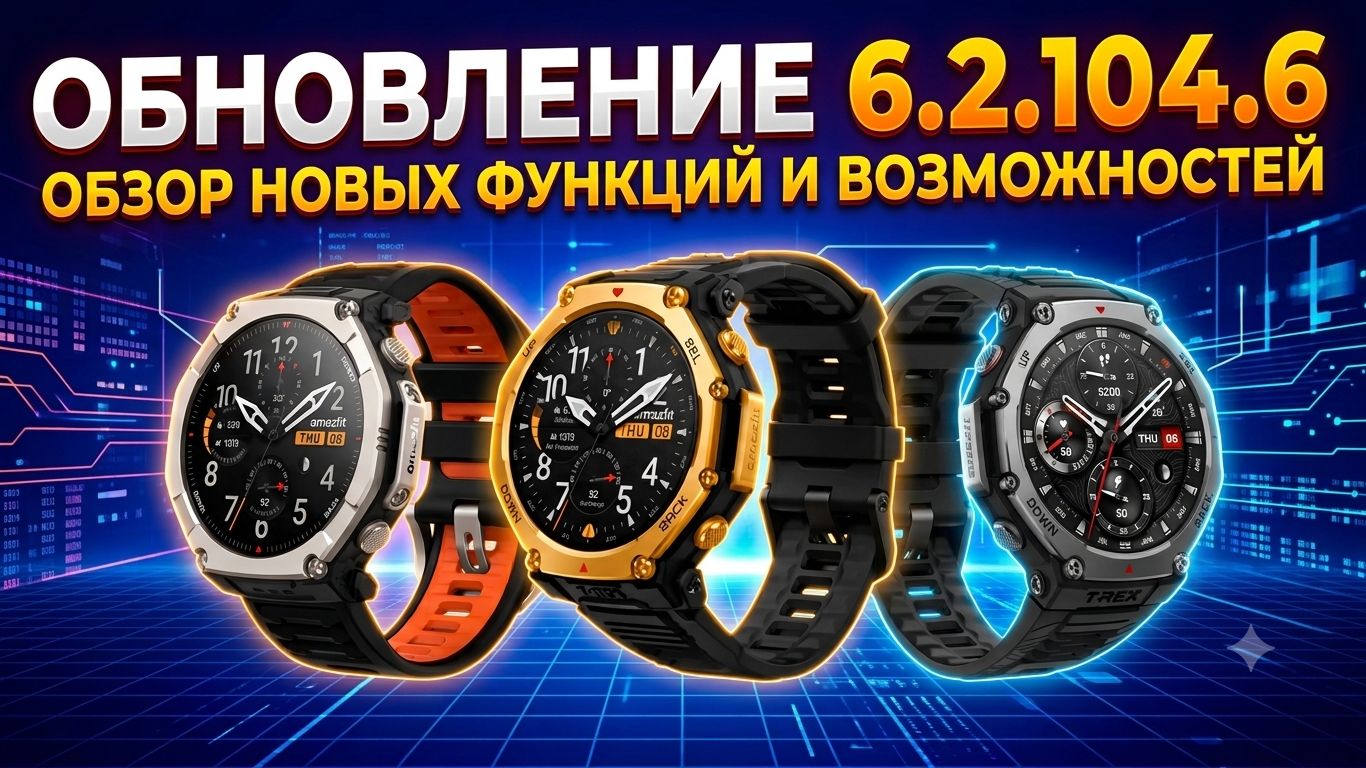 Обзор обновления 6.2.104.6 (Amazfit T-Rex 3\T-Rex 3 Pro\Ultra 2) смотреть онлайн