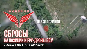 Донбасс. Сбросы на позиции и FPV-дрон ВСУ.
