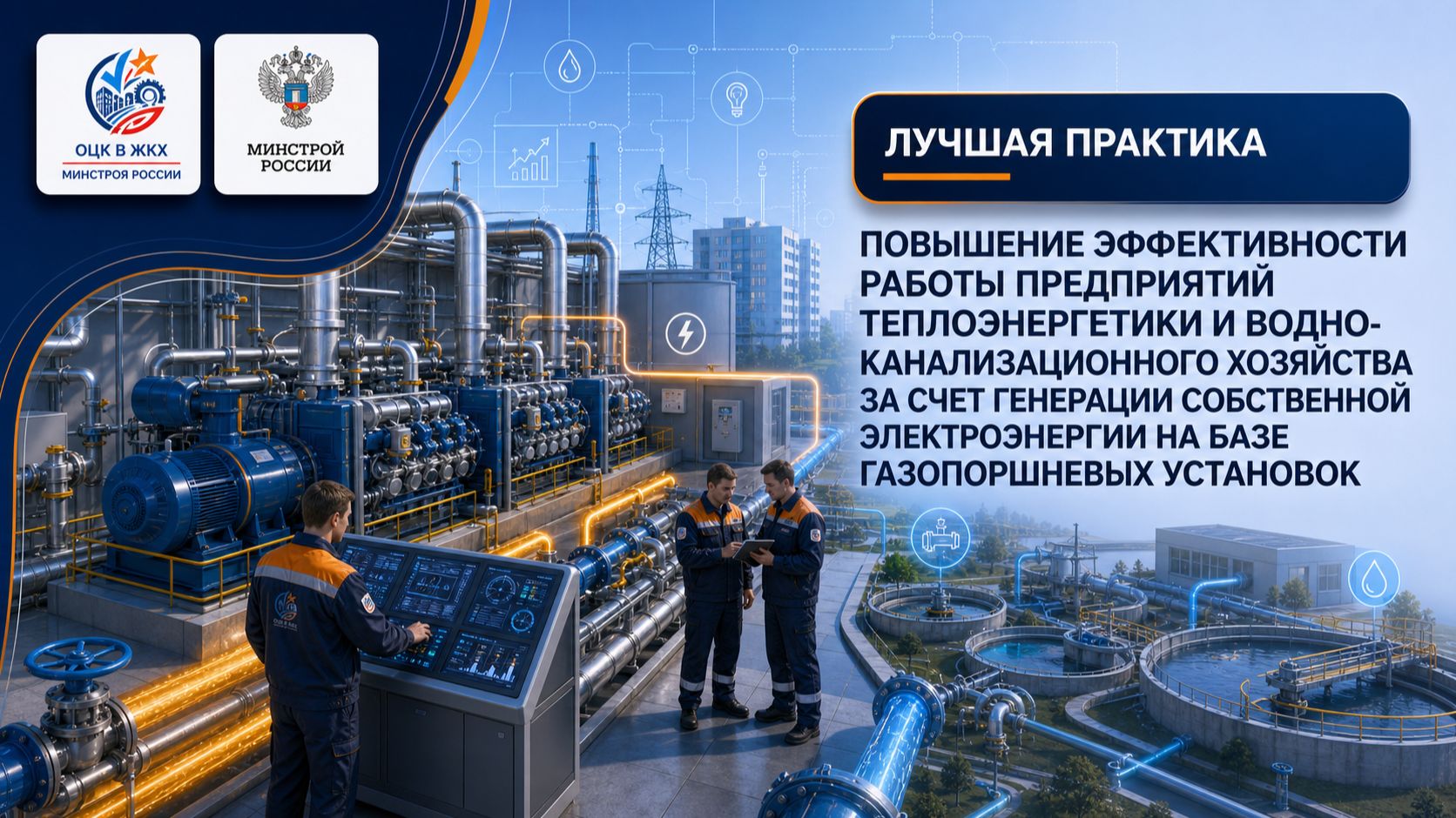 Собственная электроэнергия на газопоршневых установках (ГПУ). Лучшая практика ОЦК в ЖКХ