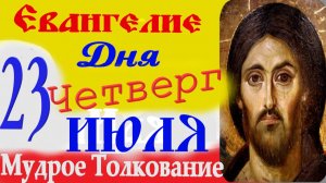 Евангелие дня 23 июля с толкованием. Священник о. Даниил
