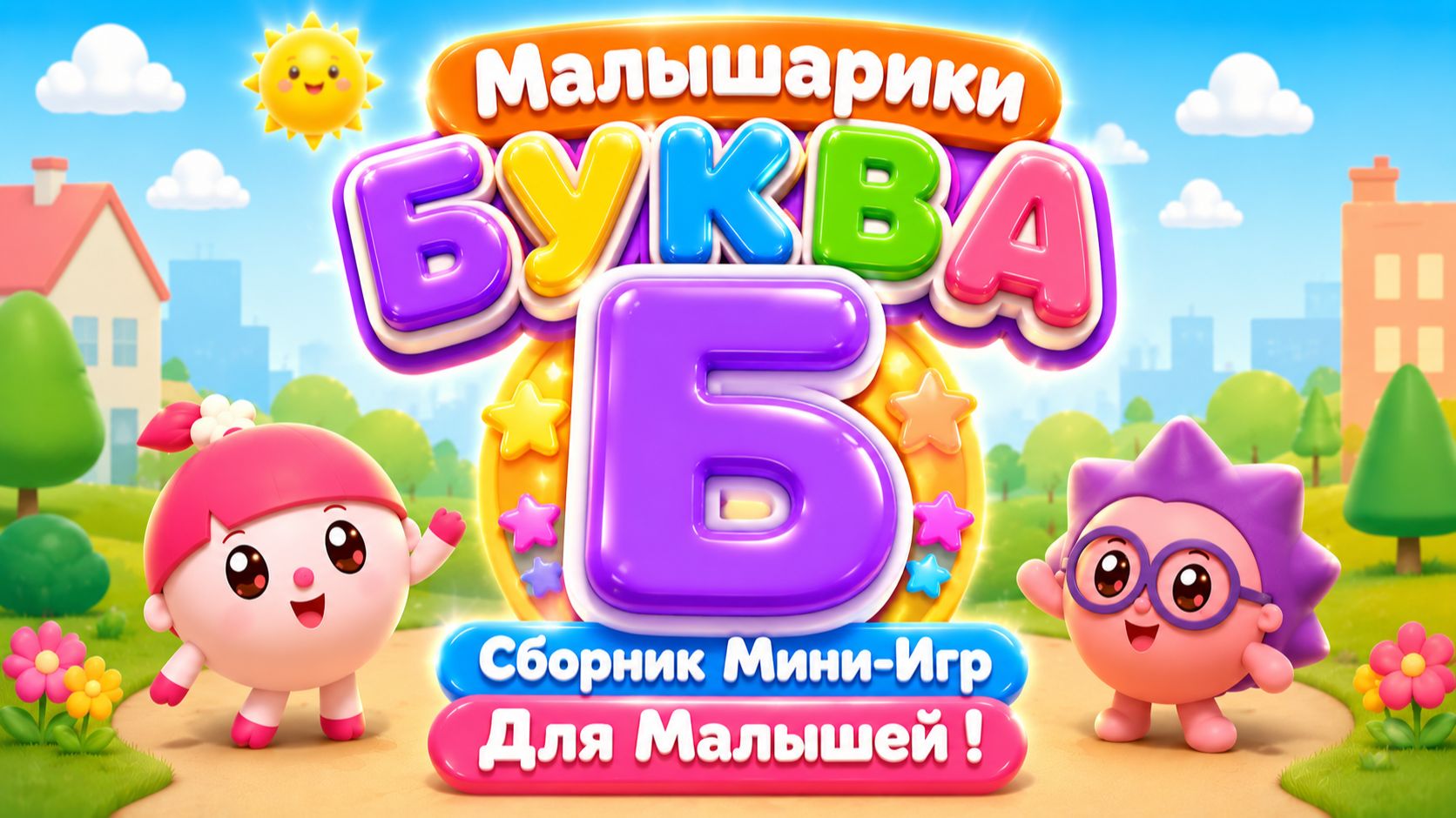 🐰 Малышарики Буква Б! 📚 Сборник Мини-Игр Для Малышей 🌈 Развивающий Мультфильм смотреть онлайн