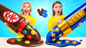 Челлендж. Шоколадная Еда vs Настоящая еда # Смешные Ситуации на Кухне от Multi DO Challenge