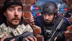 Мистер Бист. Тому, кто первым ограбит банк, достанется 100 000 долларов. MrBeast