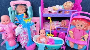 Играем Кукольной коляской и в набор для ванночки! Распаковка Обзор ярких игрушек! Мультики для детей