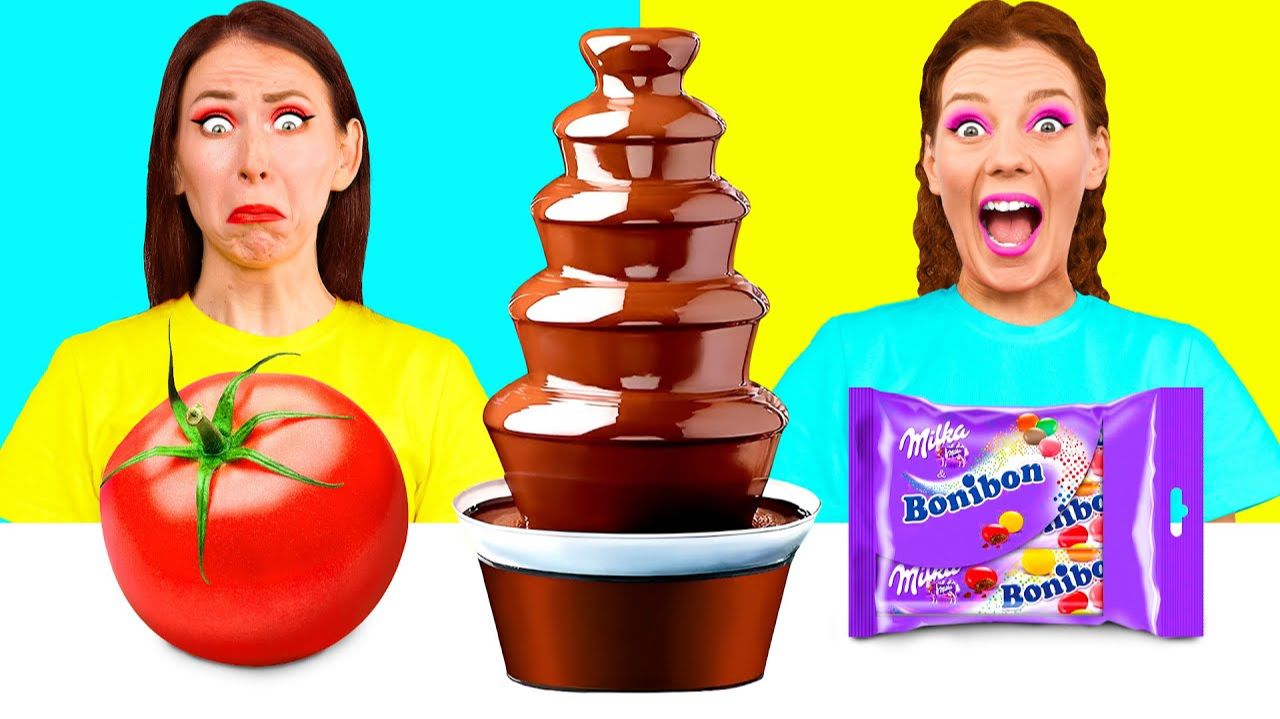 Шоколадный Фонтан Челлендж # Вкусные Рецепты с Едой от Fun Teen смотреть онлайн