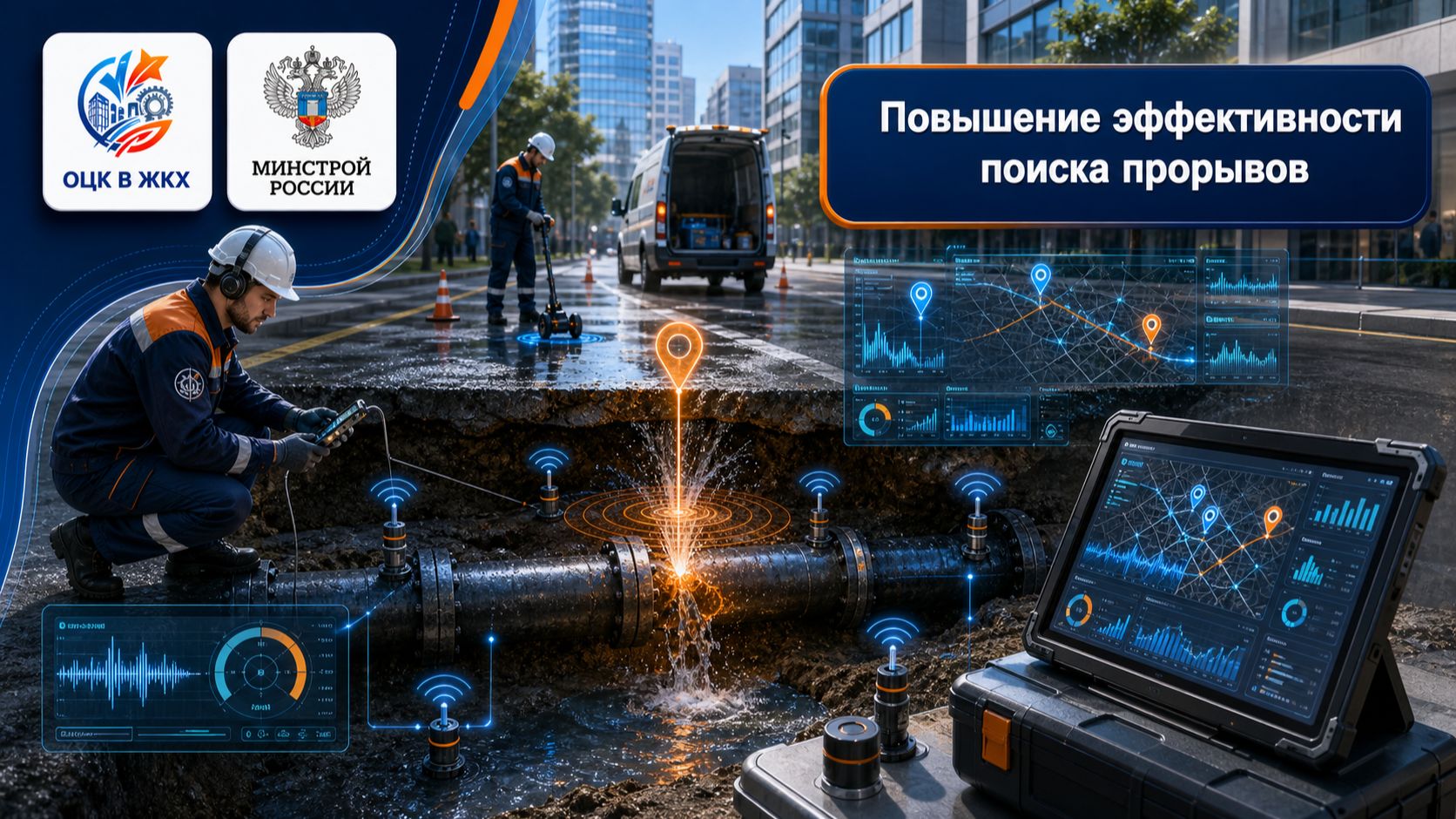 Поиск порывов на трубопроводах: акустические течеискатели. Лучшая практика ОЦК в ЖКХ