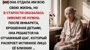 [ИИ] • 30 • Она отдала детям всю свою жизнь, но в старости оказалась никому не нужна...