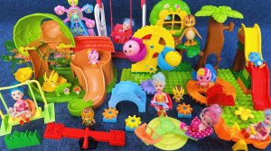 Играем в Игровой набор для детской площадки! Распаковка и Обзор ярких игрушек! Мультики для детей!
