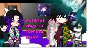 Hashiras React To Tomioka Giyuu, Gacha Club, Giyushino, Reaction Video