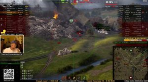 Интересный бой на АртаБате - ну как других попросту нет Bat Chatillon 155 58.