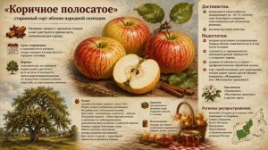 Что за сорт яблони «коричное полосатое»?