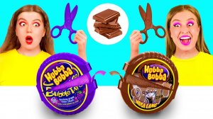 Челлендж. Шоколадная Еда vs Настоящая еда # Потрясающие Кухонные Лайфхаки
