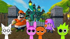 Спрунки Орен, Пинки, Венда сыграли в побег из дома малышки Полли в ROBLOX Суперсемейка Спрунки